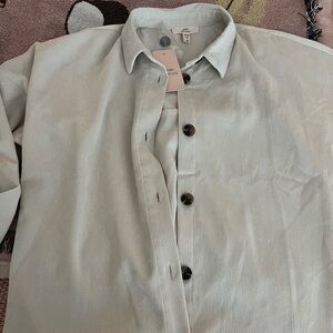 Como vintage long sleeve cream top medium nwt